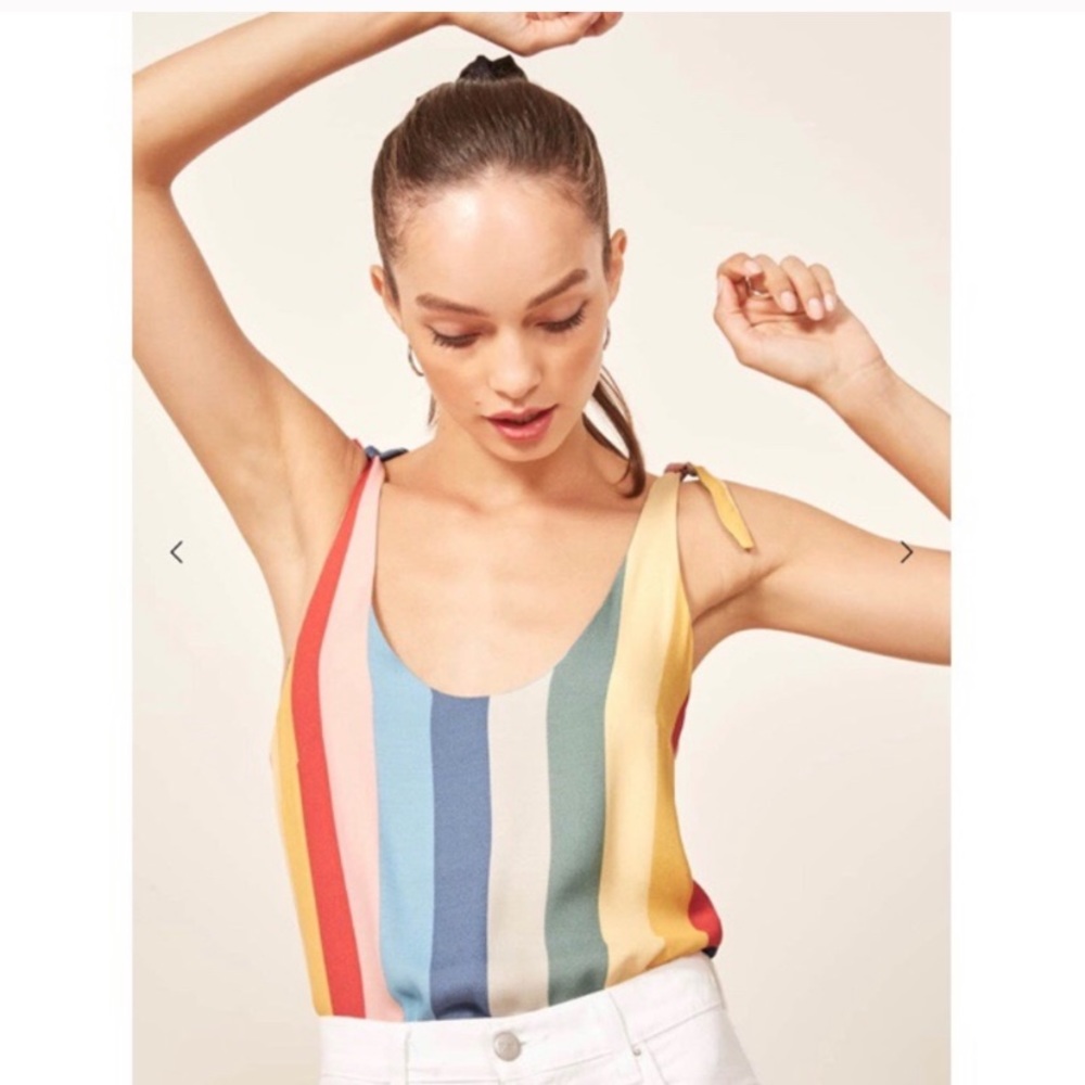 NWT Reformation retro crop color pop "Alix" Top